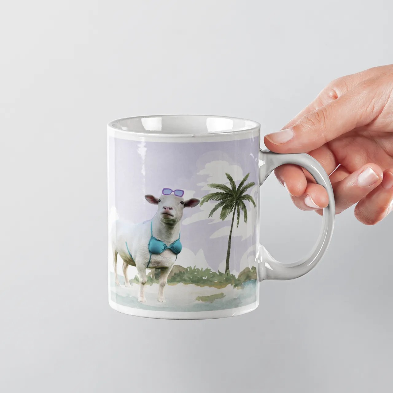Caneca Ovelha Chanel Praia - Imagem 2
