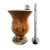 Kit Chimarrão da Ovelha Chanel - Cuia Porongo, Bomba e Enfeite - Thumbnail Image 1