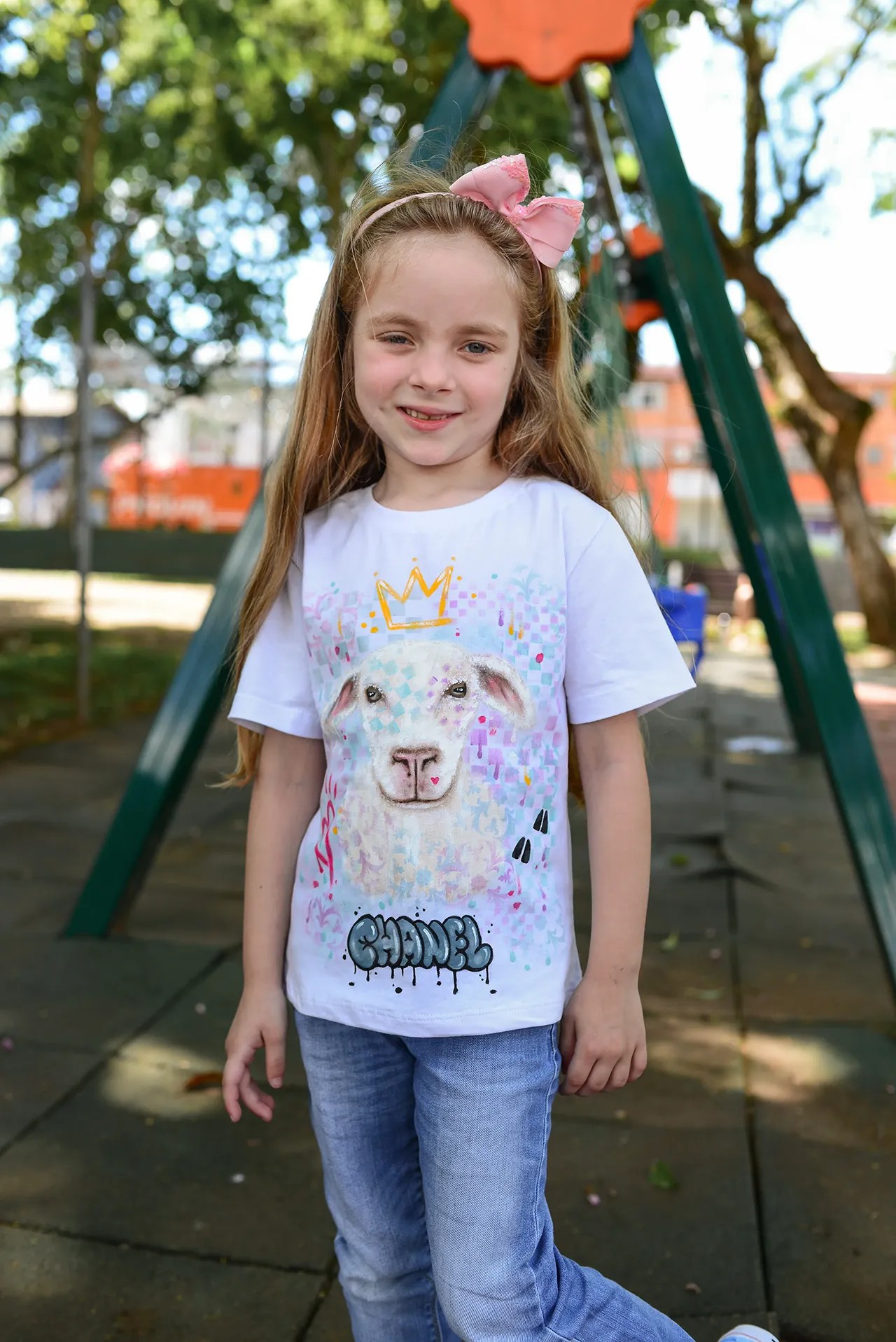 Camiseta Infantil Ovelha Chanel 100% algodão TAM 1-2 e TAM 2-4 - Imagem 4