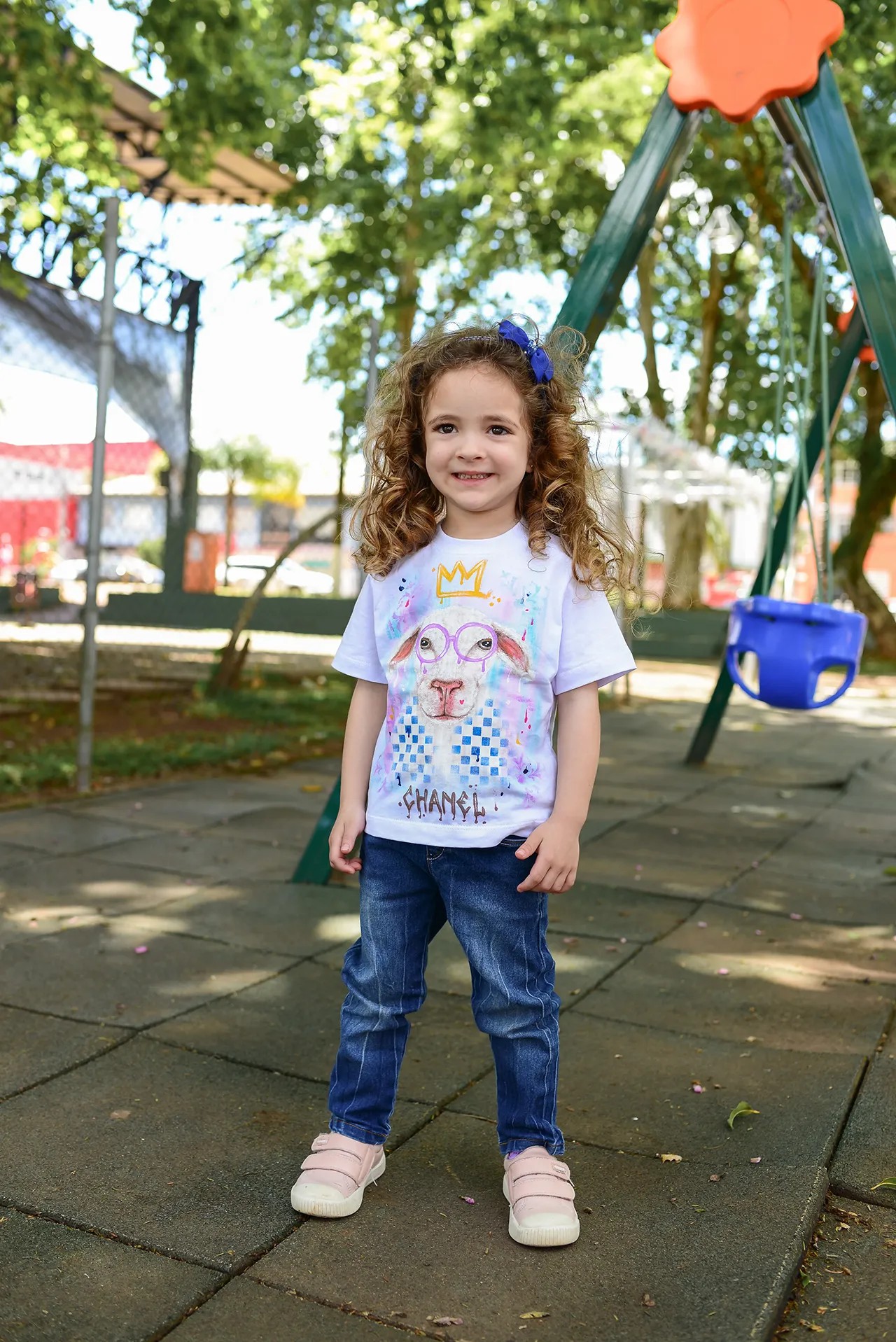 Camiseta Infantil Ovelha Chanel 100% algodão TAM 1-2 e TAM 2-4 - Imagem 2