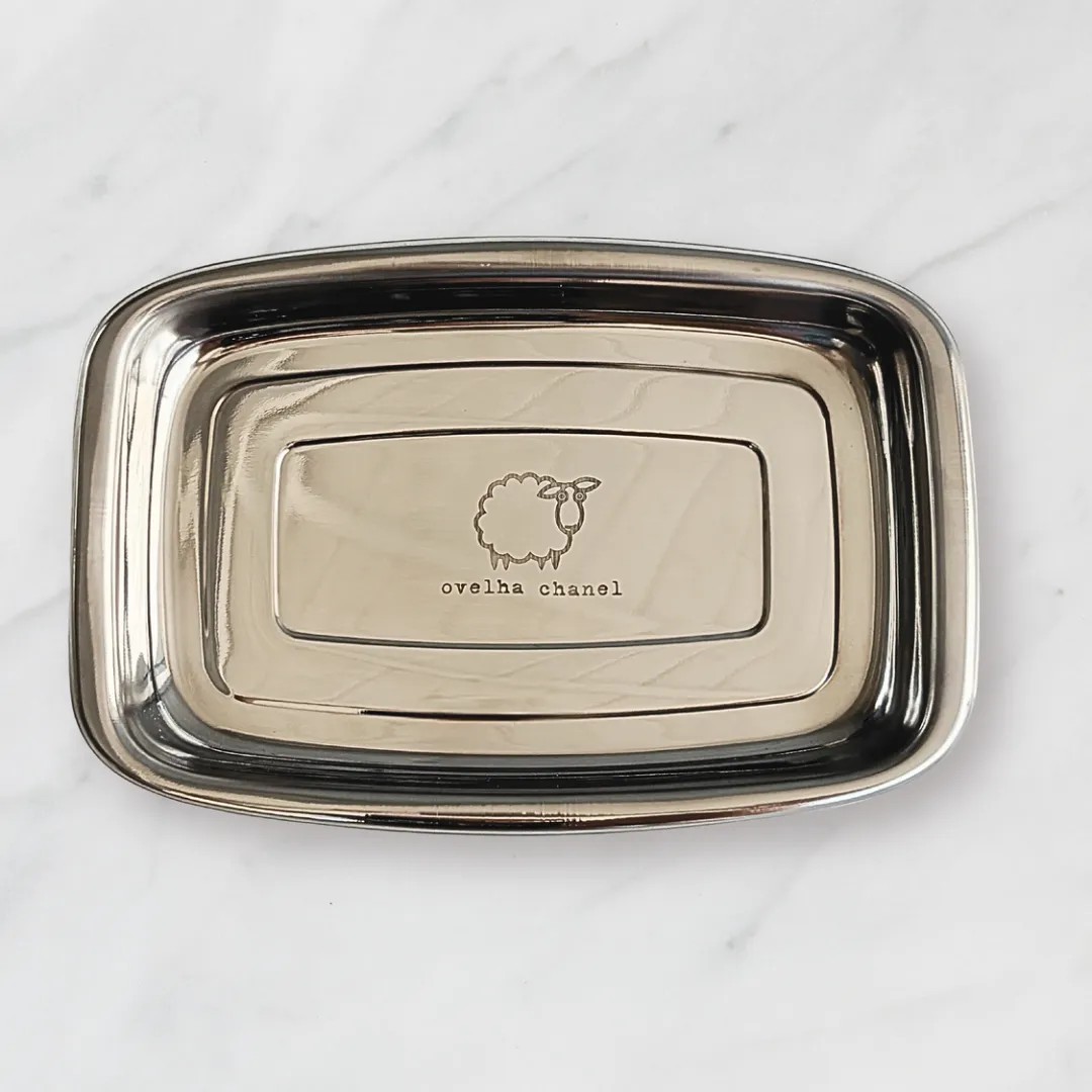 Conjunto de assadeiras 3 pçs inox Ovelha Chanel - Imagem 2